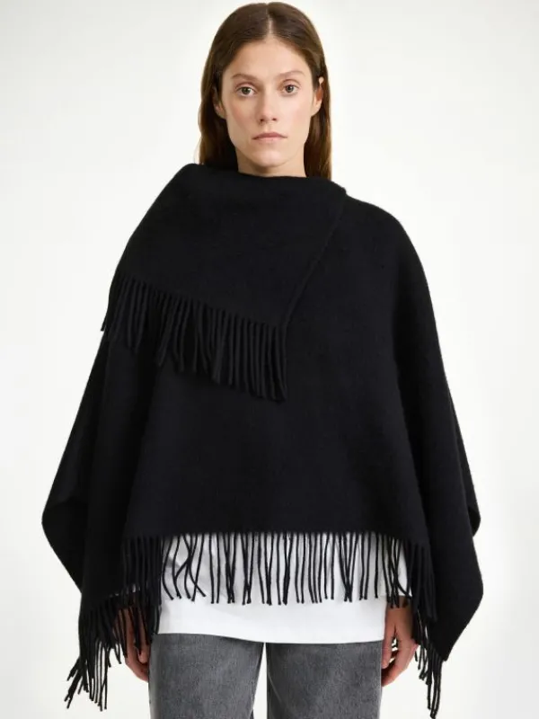 Store Turtma Wollponcho Schals